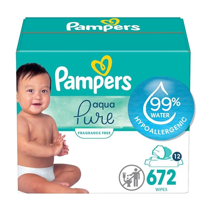 Pure Comfort with Aqua Pure Pampers Wipes